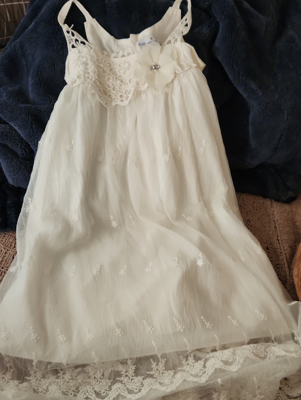 Ellura Sage White Church Dress - Sweet, Pretty, Perfect Sz 6